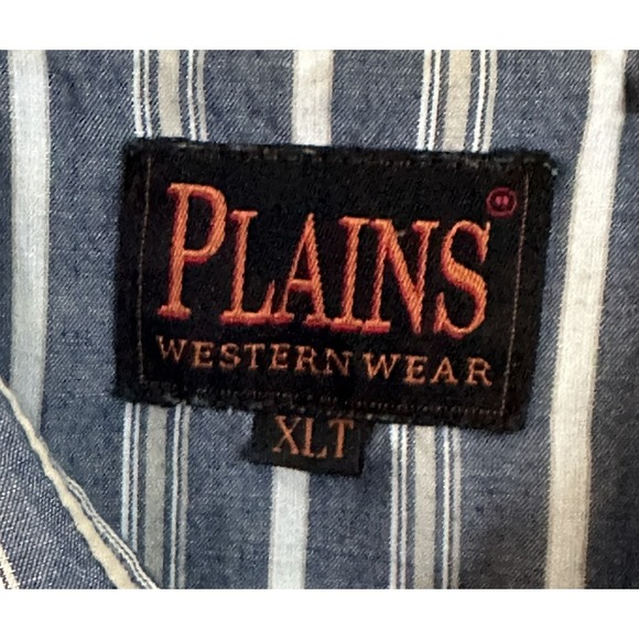 Plains Western Shirt Mens XLarge ~ Pearl Snap Short Sleeve Cowboy - Picture 2 of 5